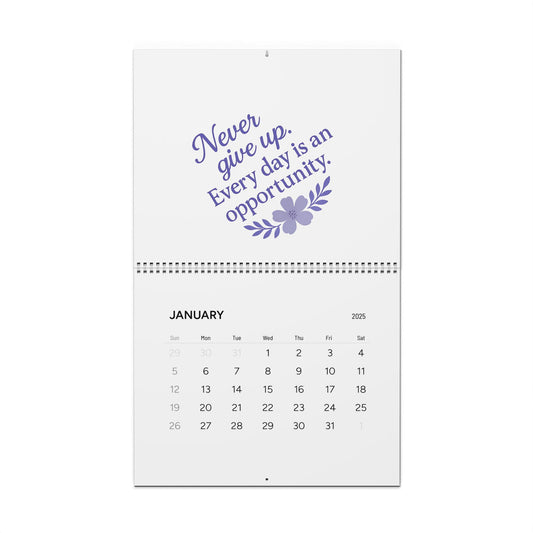 Inspirational Wall Calendar 2025 - God's Plan Quote