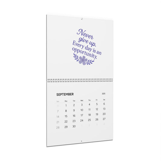 Inspirational Wall Calendar 2025 - God's Plan Quote
